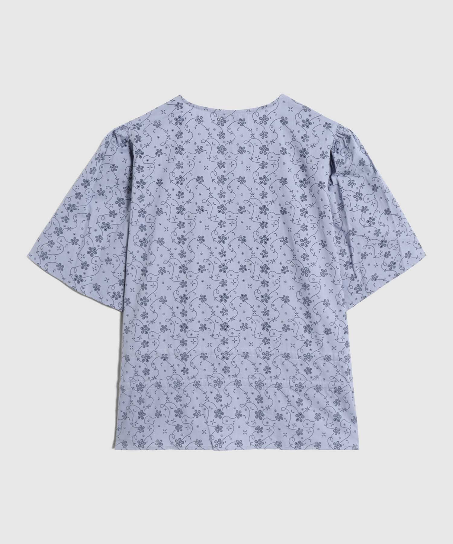 Blusa Con Nudo Ajustable Y Manga Corta Para Mujer