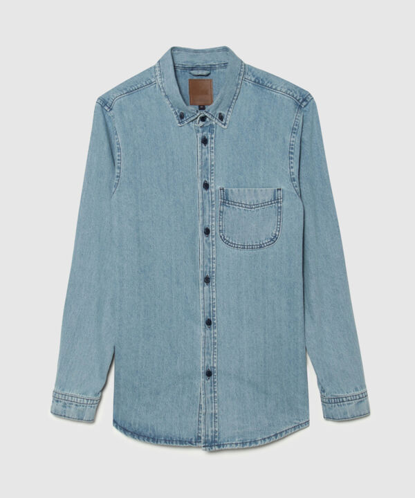 Camisa Manga Larga Regular Fit, Con Boton Down