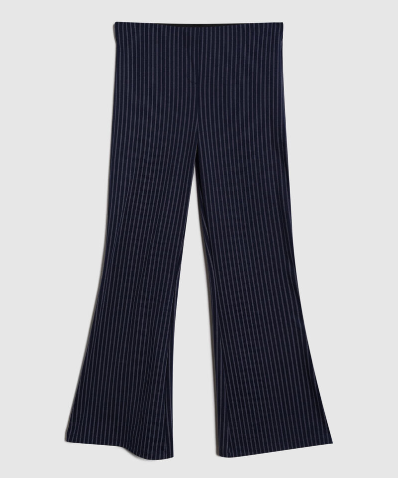 Leggings Para Mujer Campana Rayas Talle Alto