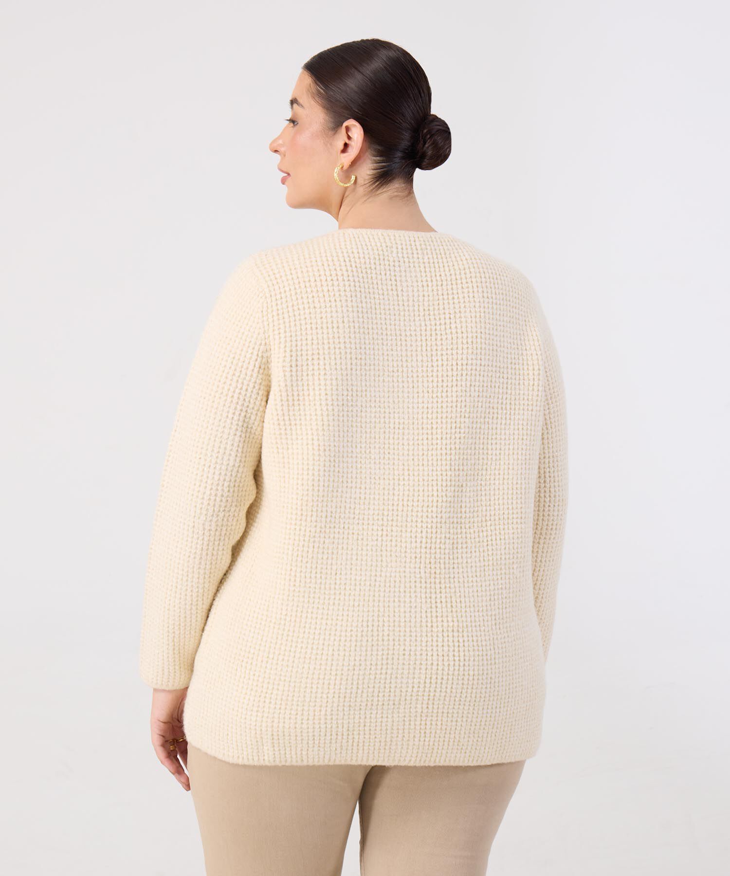 C&aacute;rdigan En Tejido De Punto Para Mujer Curvy