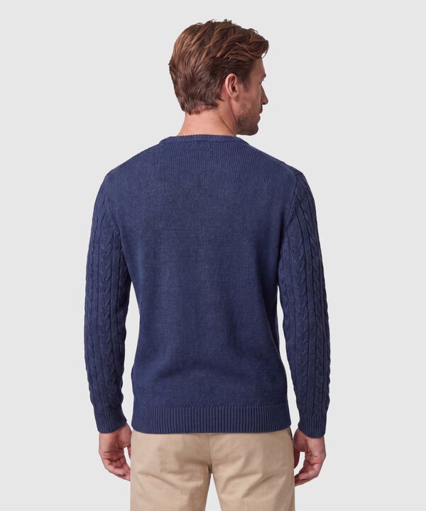 Saco De Punto Con Trenzas Para Hombre