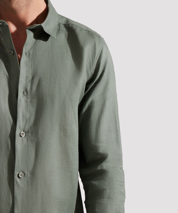 Camisa Manga Larga en Lino