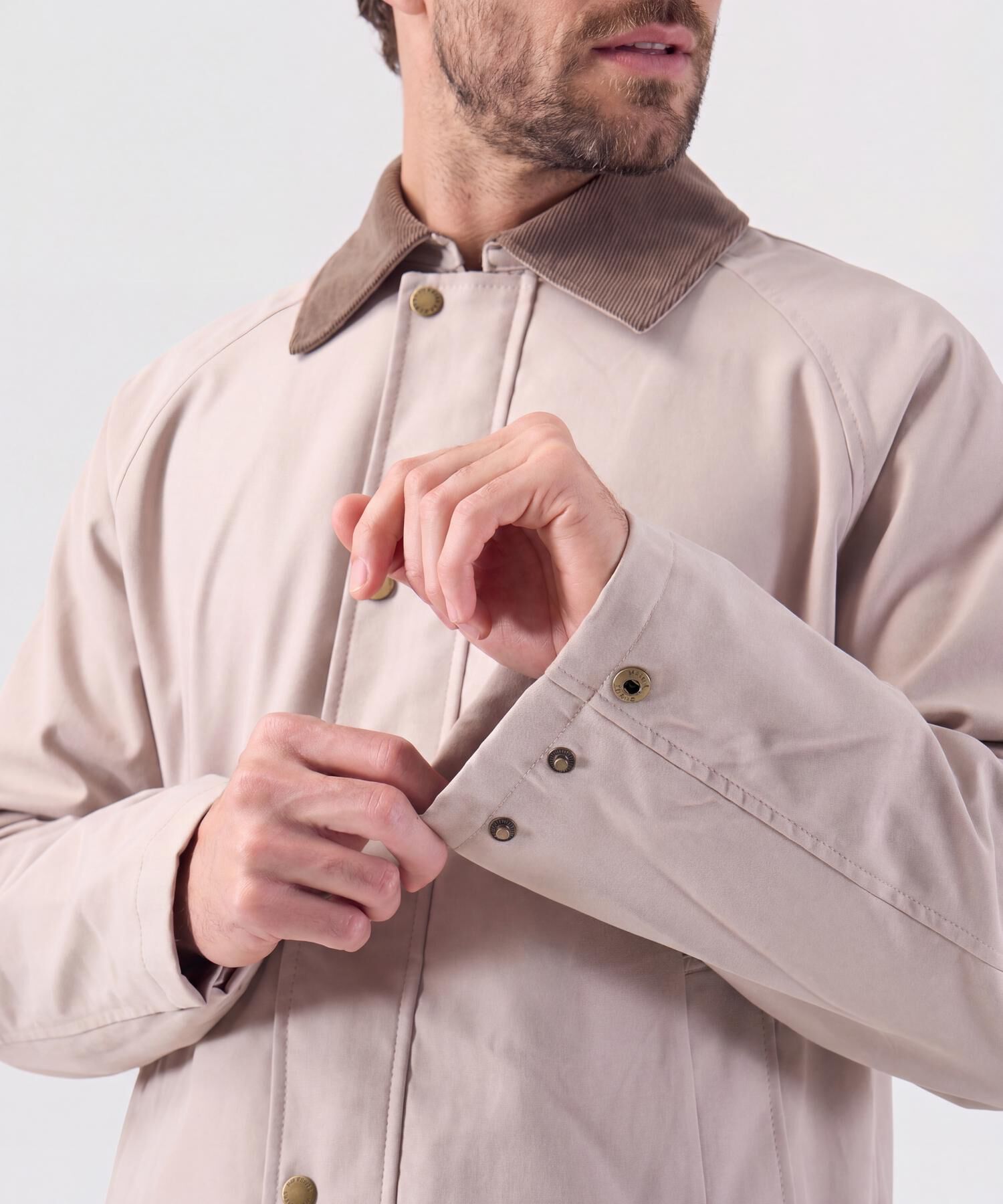 Chaqueta Cuello Pana con Botones Hombre