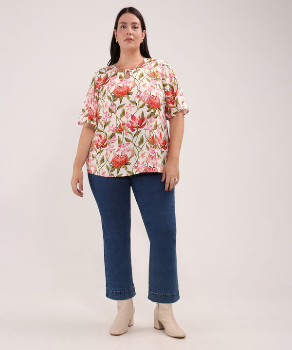 Blusa Estampada Con Gota En Delantero image number null