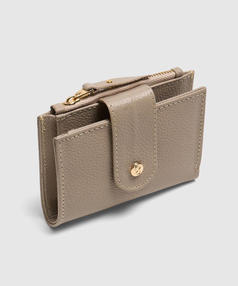 Billetera Compacta Con Broche Mujer