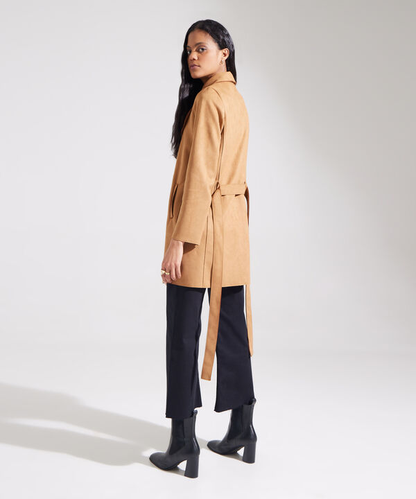 Chaqueta Unicolor Tipo Trench image number null