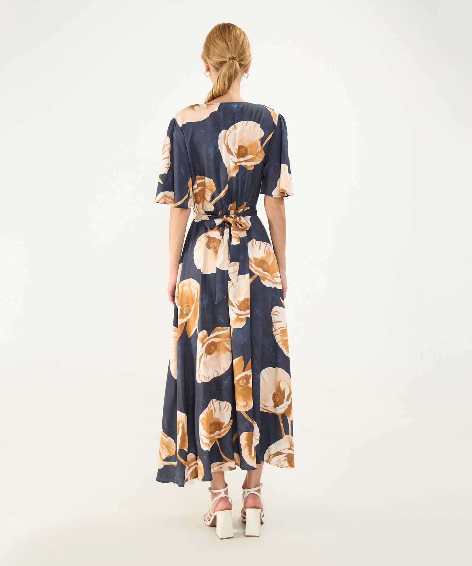 Vestido Estampado Escote en V