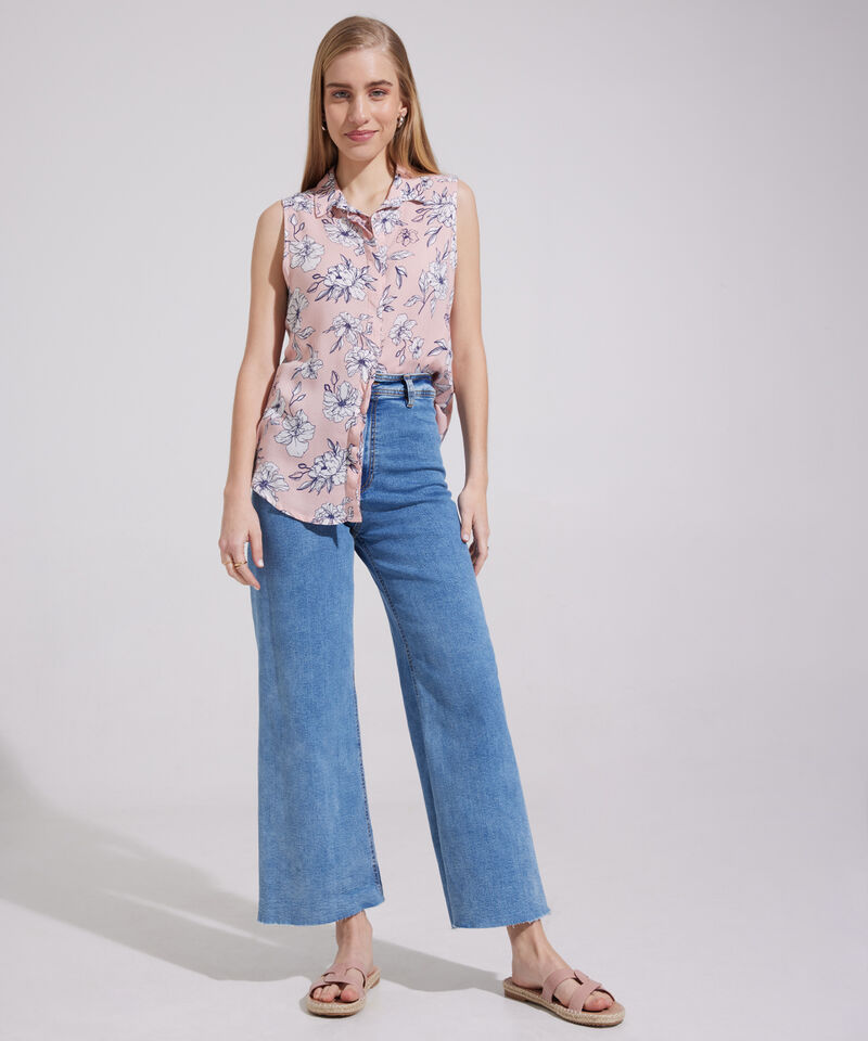 Camisa Manga Sisa Estampada