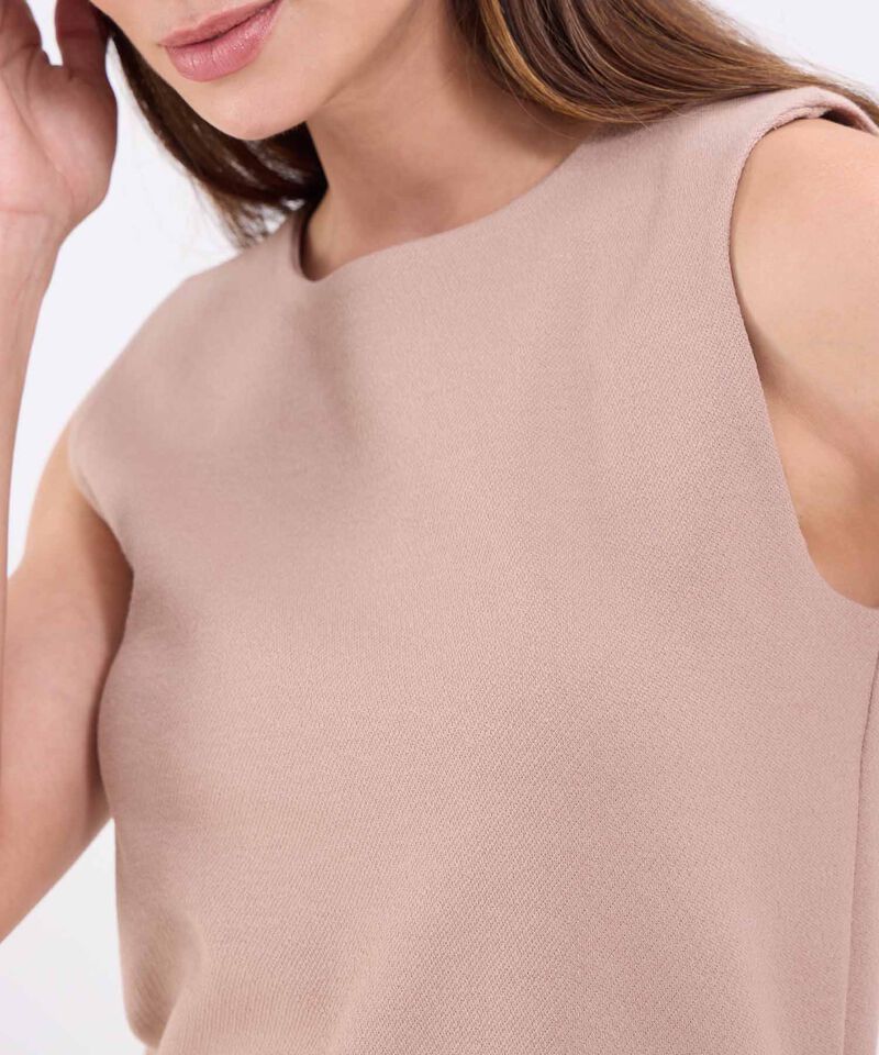 Camiseta manga sisa unicolor para mujer