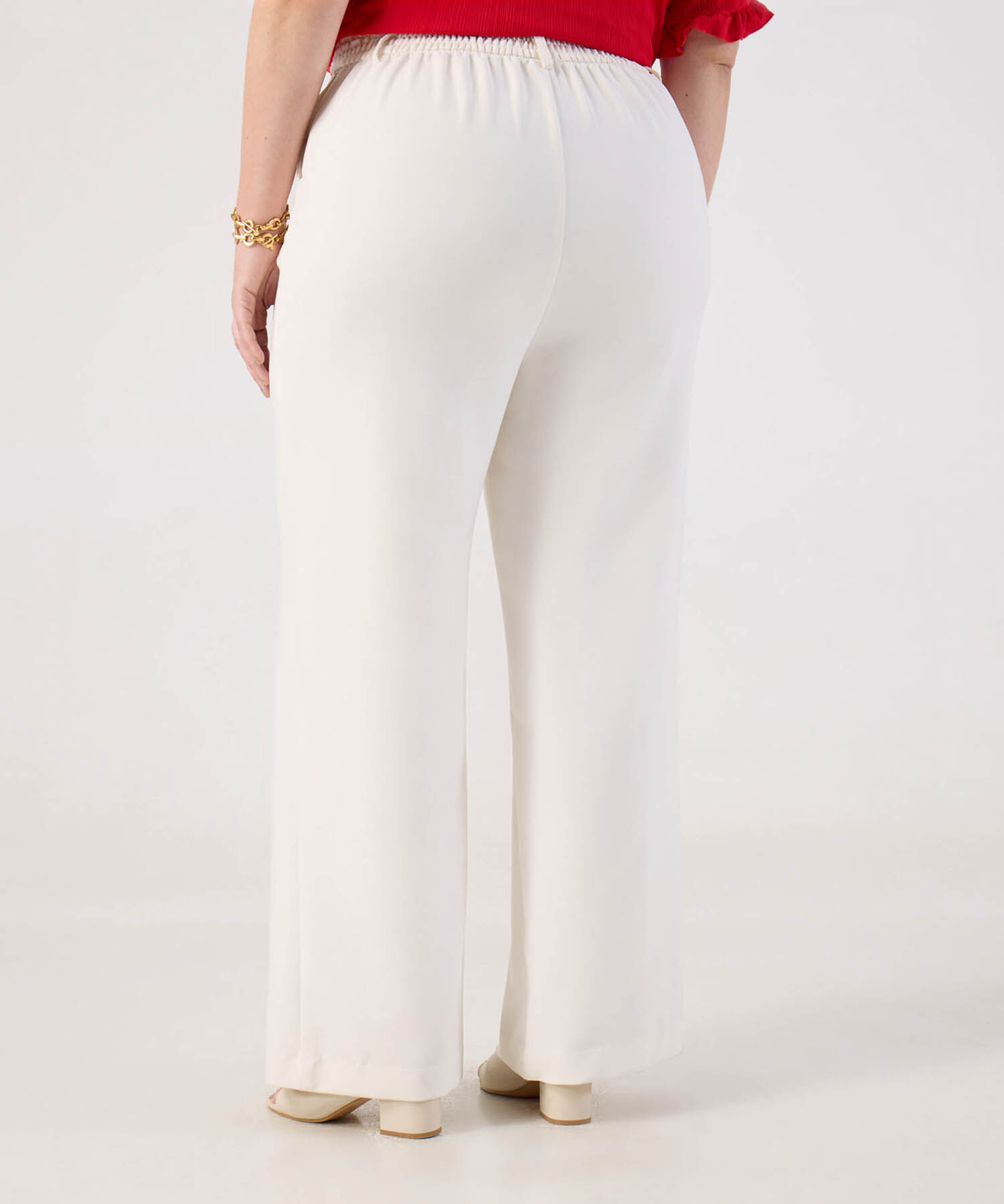 Pantal&oacute;n de Bota Ancha con Pinzas Para Mujer Curvy