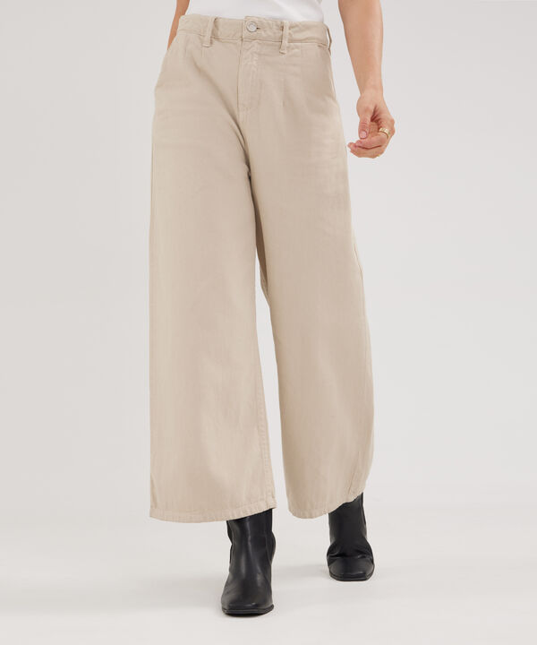 Jean Tipo Culotte Con Prenses