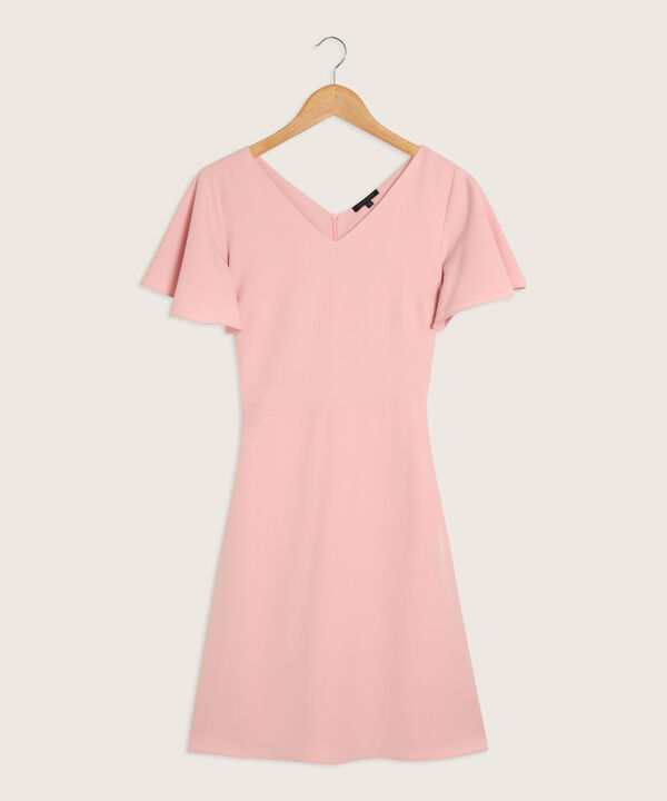 Vestido Manga Corta Cuello En V