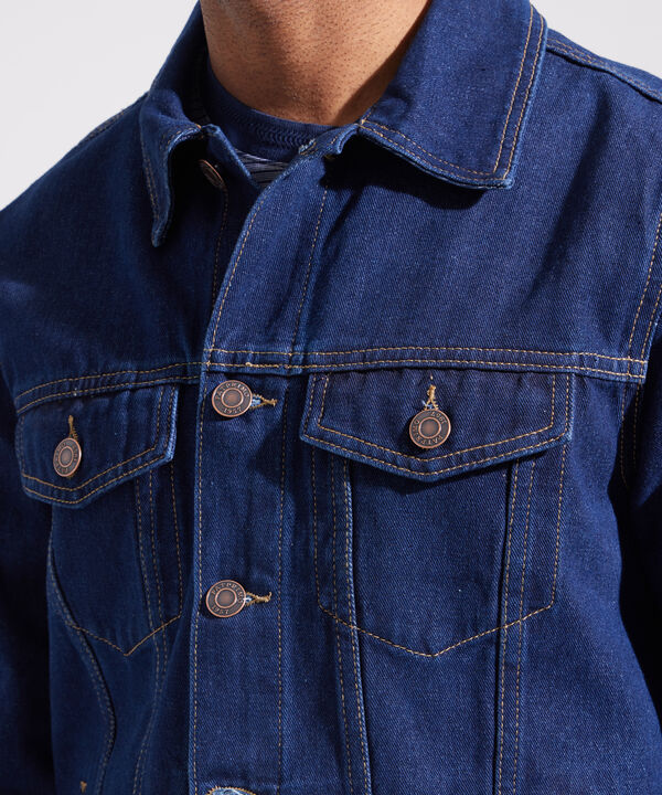 Chaqueta Trucker Azul Oscura image number null