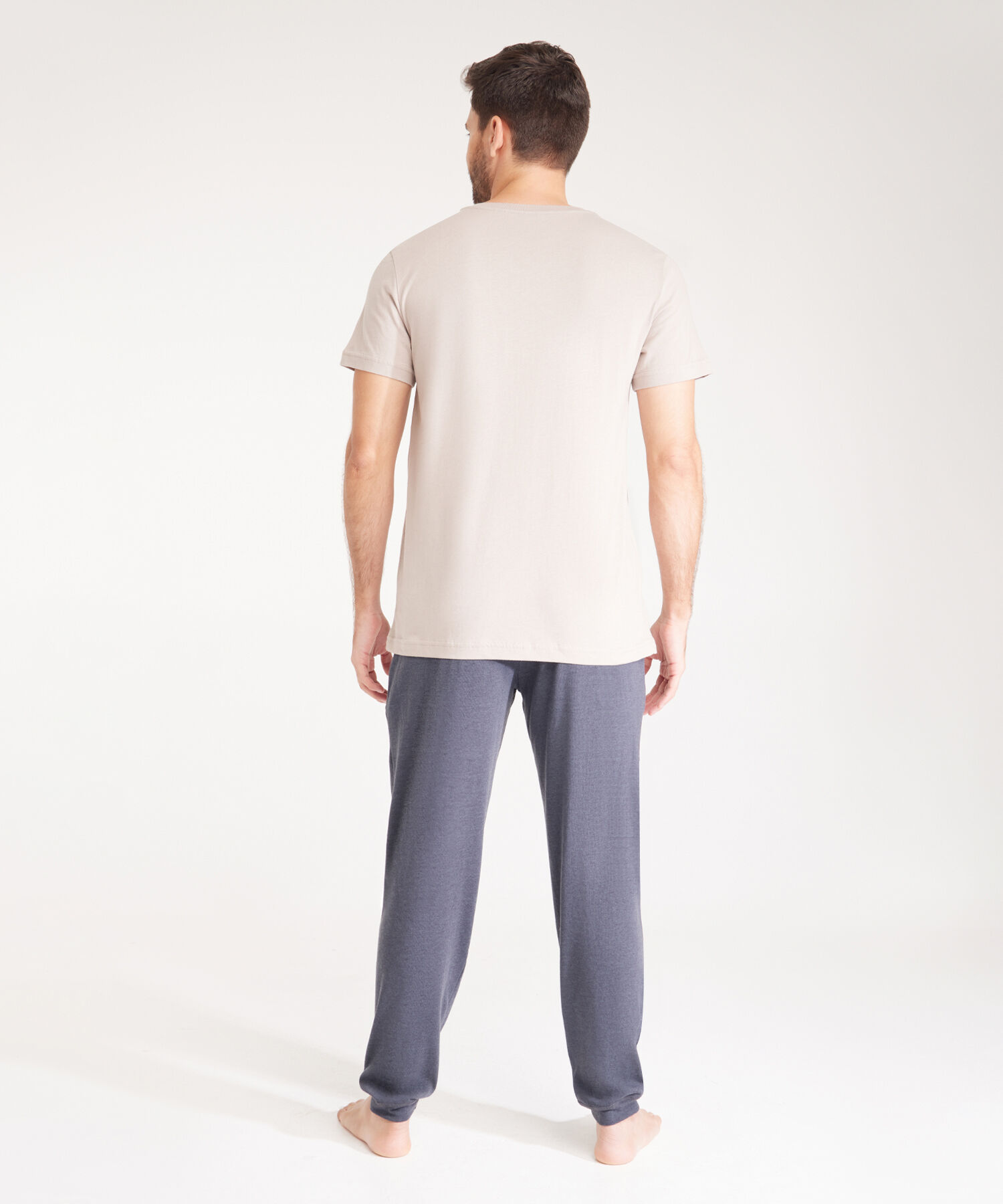 Pijama hombre pantalon largo y camiseta manga corta new arrivals