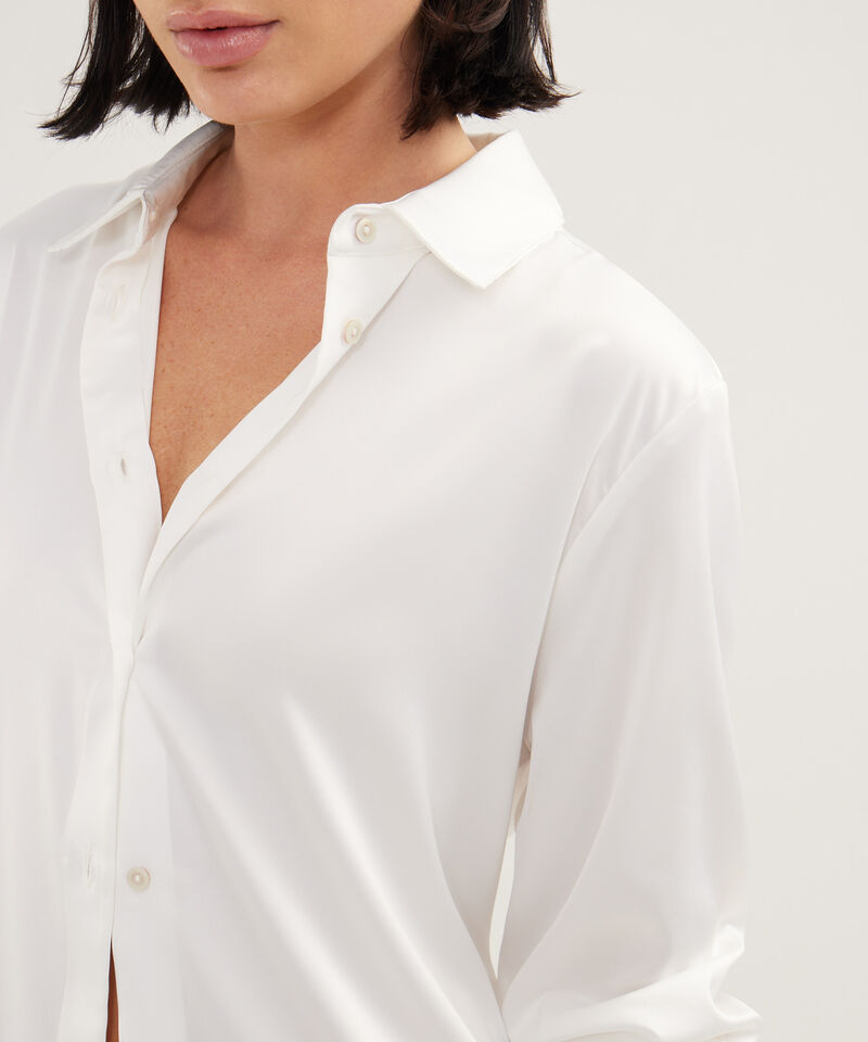 Camisa Manga Larga En Satin