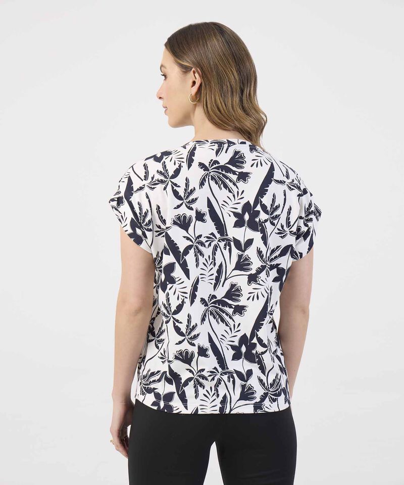 Camiseta Fluida y Manga Corta Para Mujer