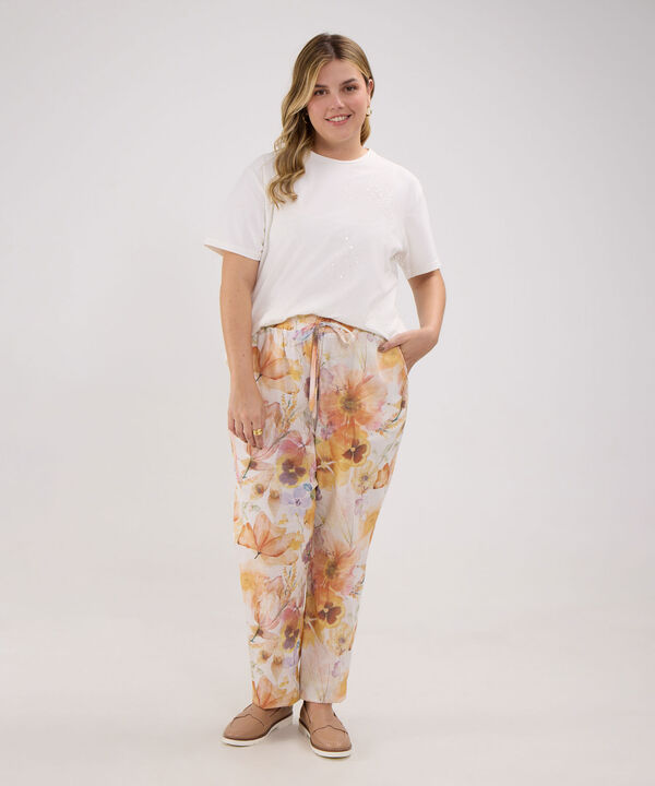 Camiseta Unicolor Con Bordado A Tono image number null