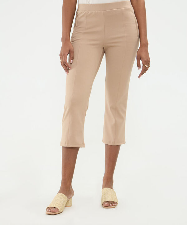 Leggins Corto Con Simulación Bolsillos Ribete Laterales Para Mujer image number null