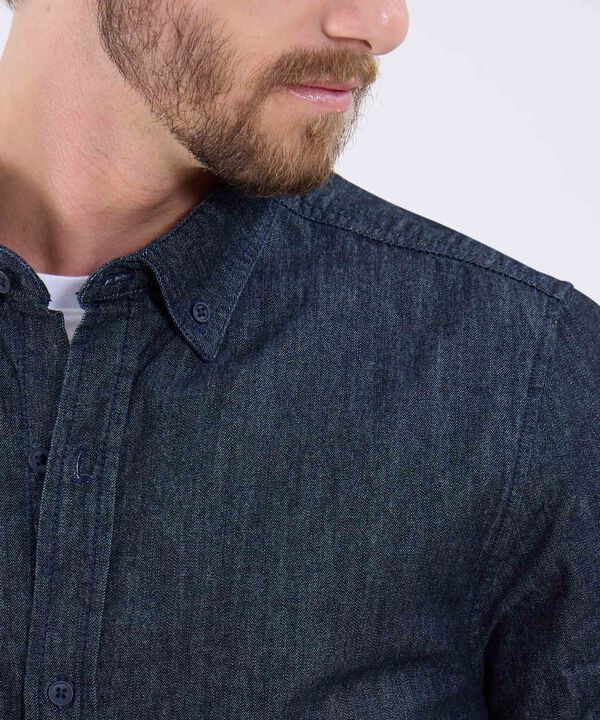 Camisa Regular Tono Azul Oscuro image number null