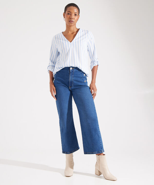 Jean Wide Leg con Botones image number null
