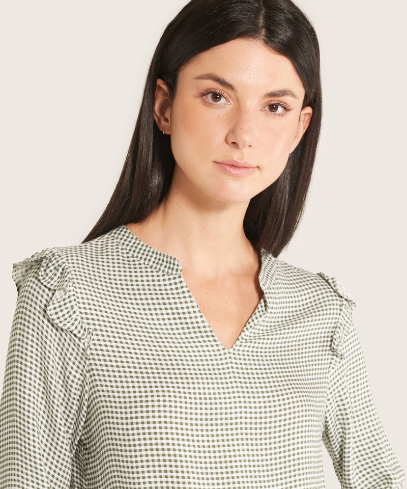 Blusa Estampada Cuadros