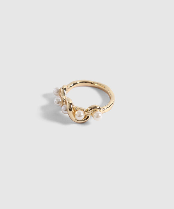 Anillo Dorado con Perlas image number null