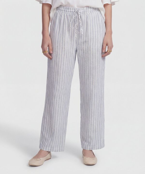 Pantal&oacute;n De Silueta Recta Con Cord&oacute;n Para Mujer image number null