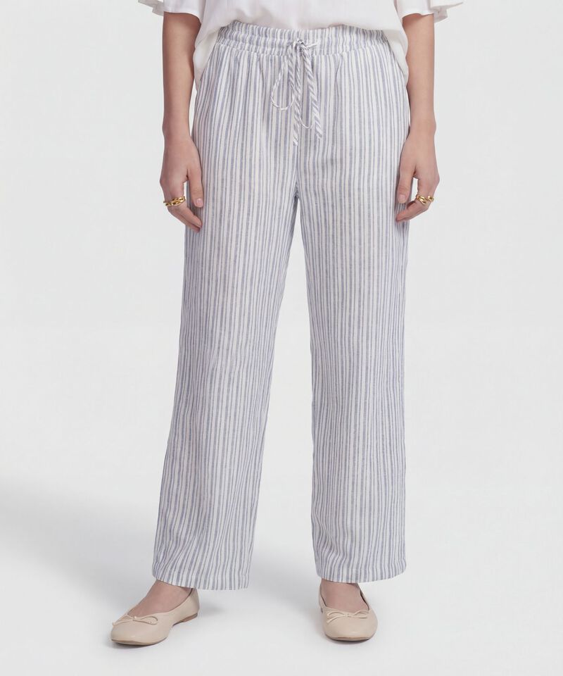 Pantal&oacute;n De Silueta Recta Con Cord&oacute;n Para Mujer