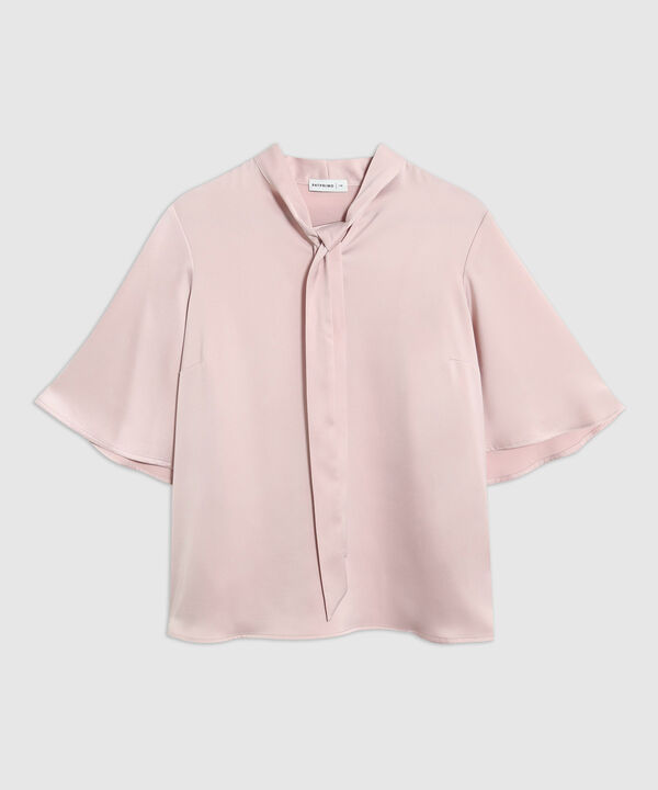 Blusa Con Lazada Al Cuello Para Mujer Curvy image number null