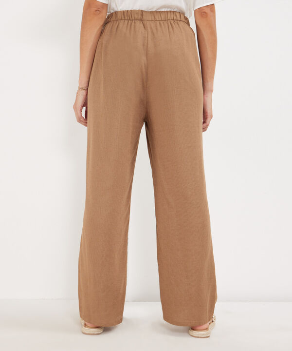 Pantalón Bota Recta En Lino