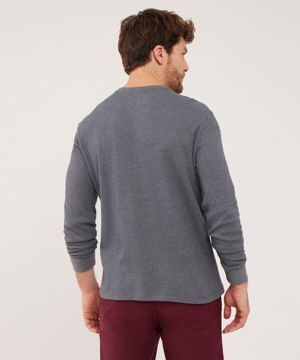 Camiseta Manga Larga Unicolor Cuello Henley image number null