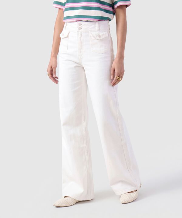 Jean Wide Leg Tiro Alto Para Mujer image number null