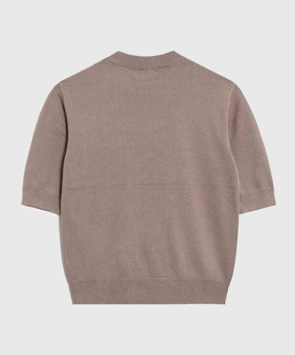 Camiseta Unicolor Manga Corta para Mujer