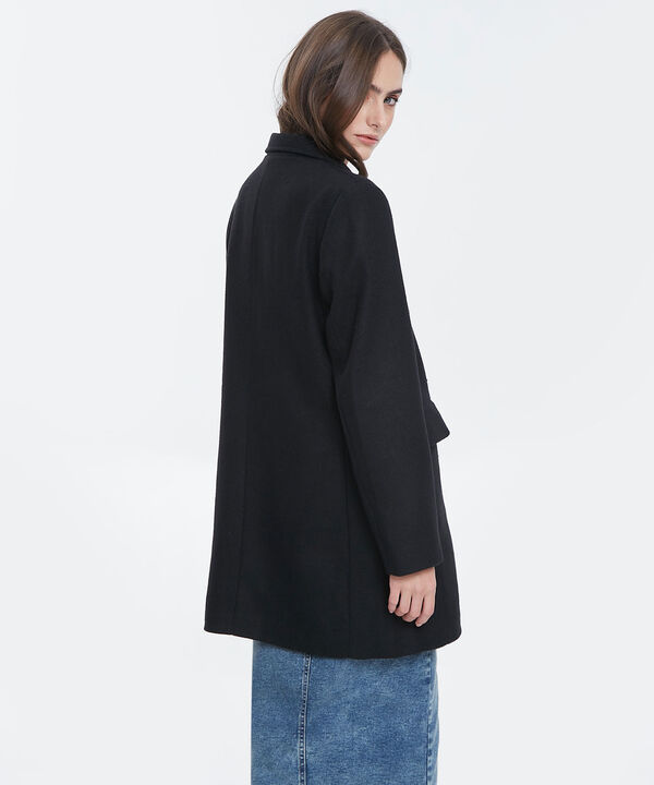 Chaqueta Tipo Abrigo Unicolor image number null