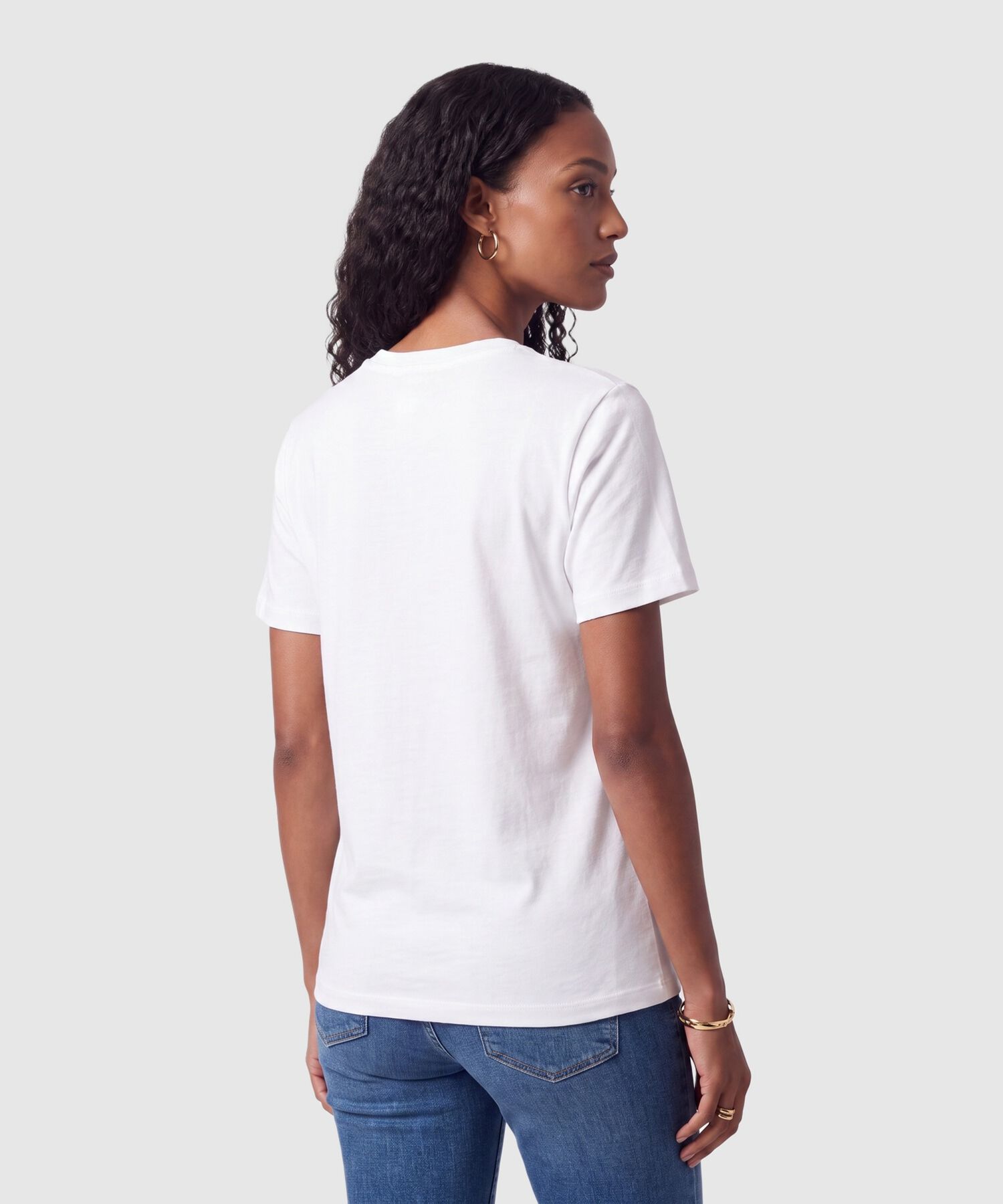 Camiseta Estampada Manga Corta Para Mujer