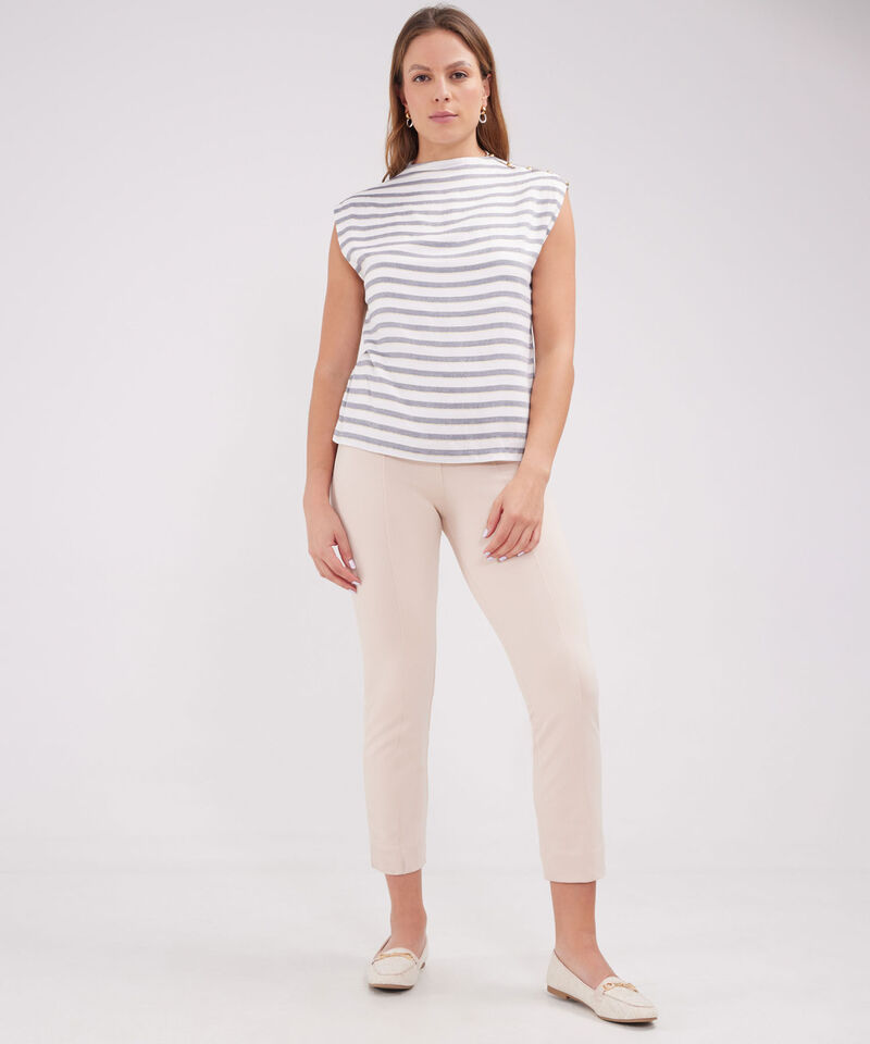 Blusa Preteñida Cuello Alto