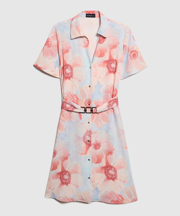Vestido Corto Camisero Estampado