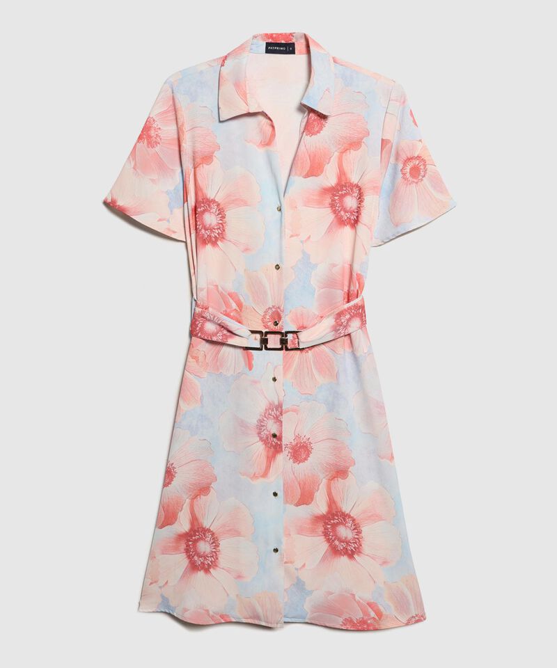 Vestido Corto Camisero Estampado