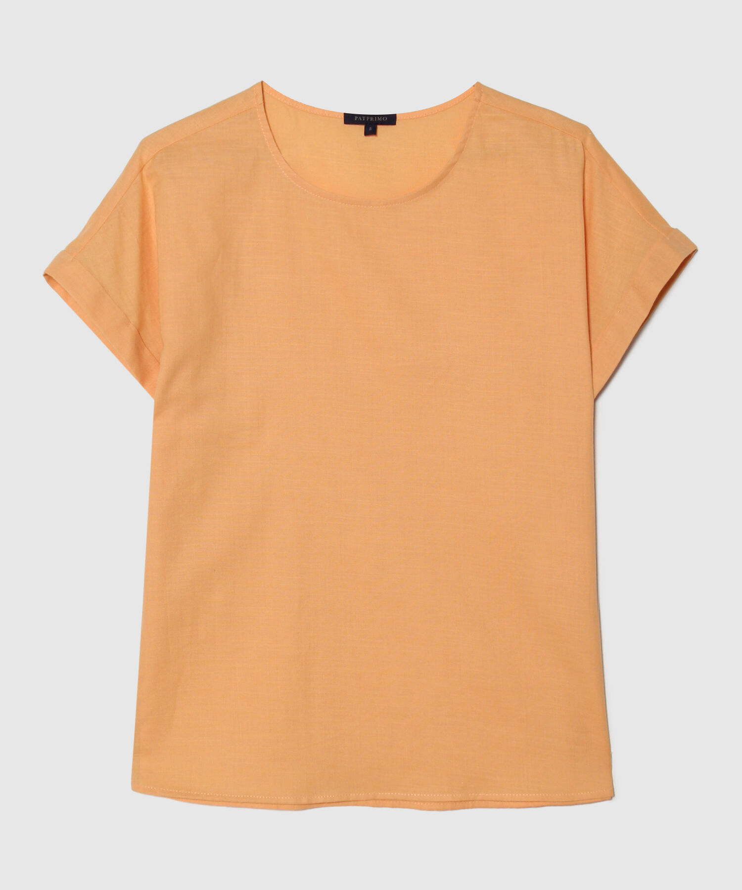 Blusa Manga Corta Corrida Unicolor