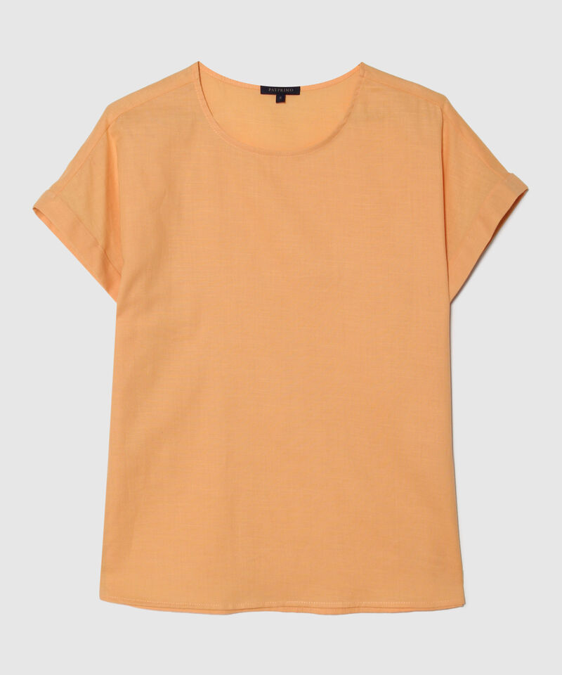 Blusa Manga Corta Corrida Unicolor