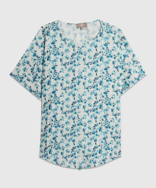 Blusa Estampada Manga Corta