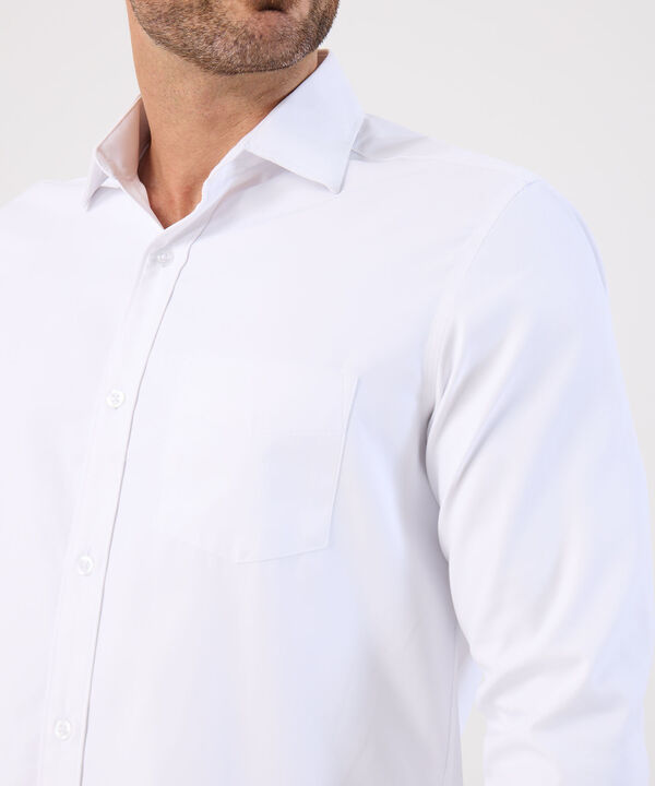 Camisa Unicolor Manga Larga Hombre