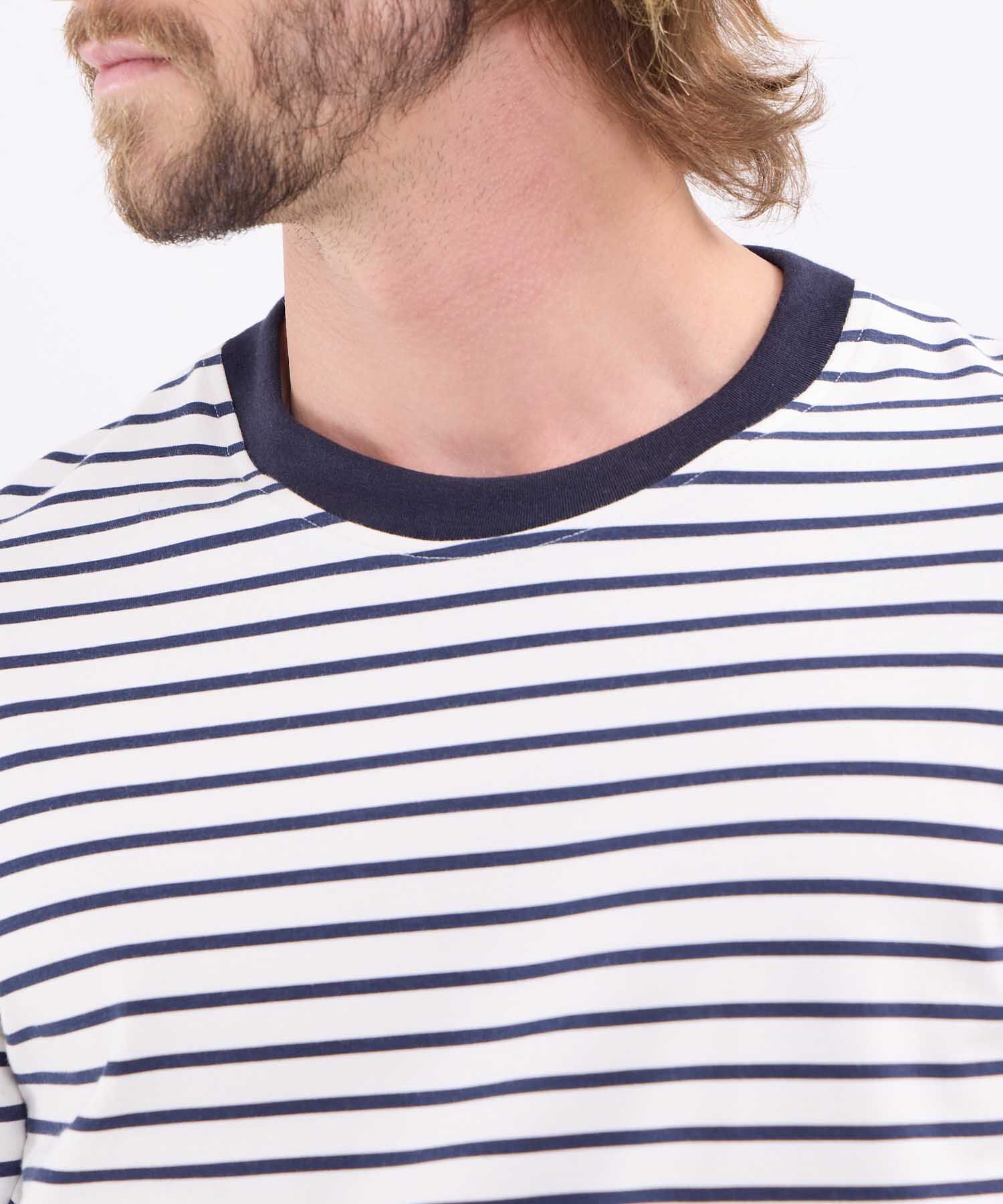 Camiseta A Rayas Para Hombre