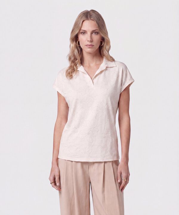 Blusa Cuello Camisero Corta Para Mujer image number null