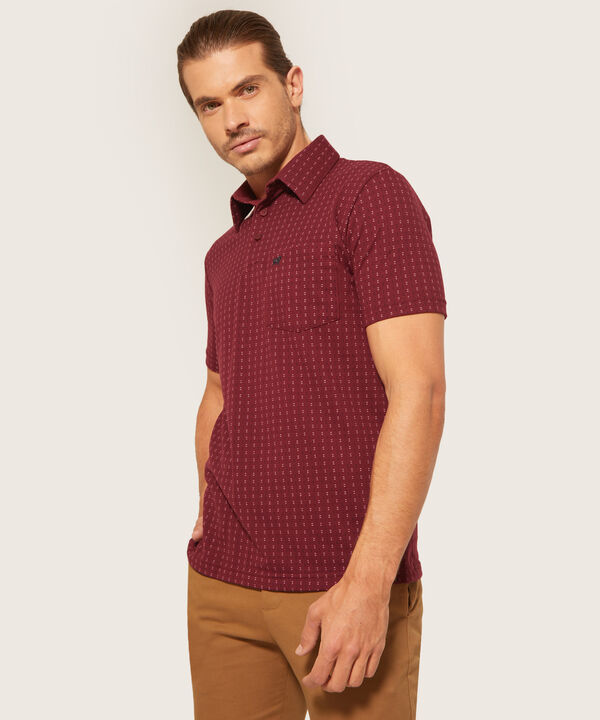Polo Estampada Cuello Duro image number null