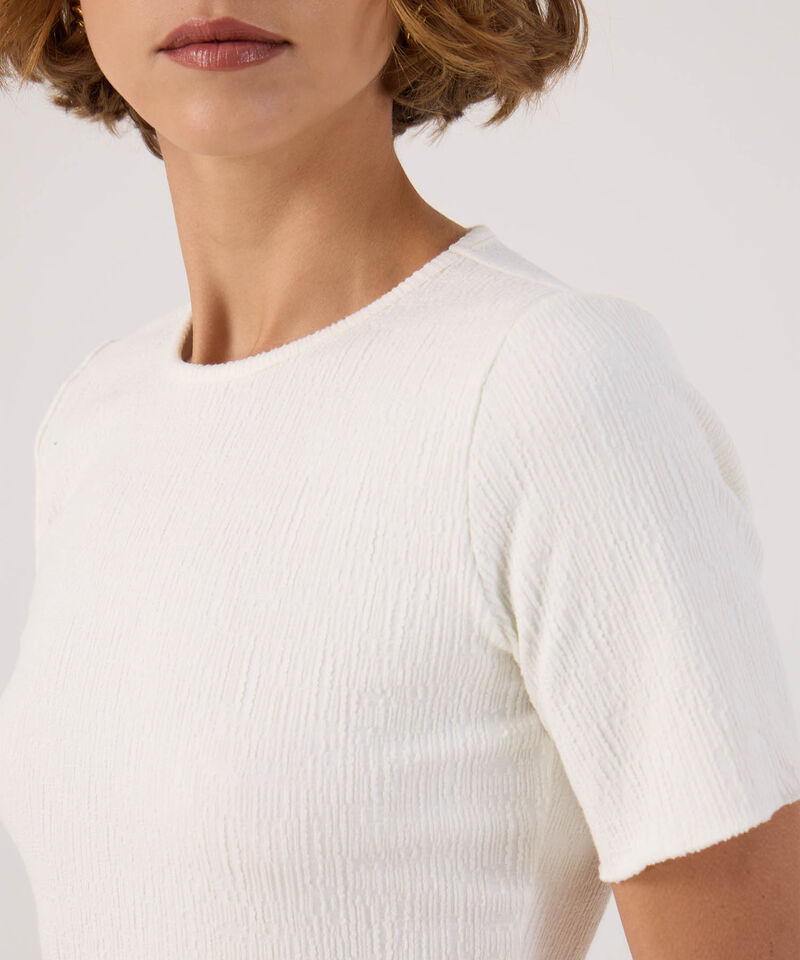 Camiseta unicolor texturizada 