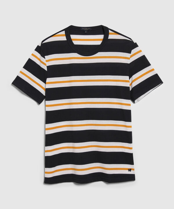 Camiseta Manga Corta Cuello Redondo A Rayas