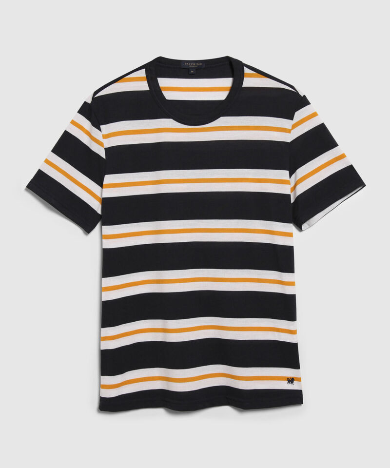Camiseta Manga Corta Cuello Redondo A Rayas