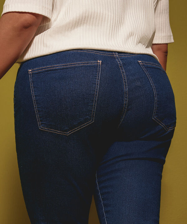 Jeggings Tiro Alto Tono Oscuro