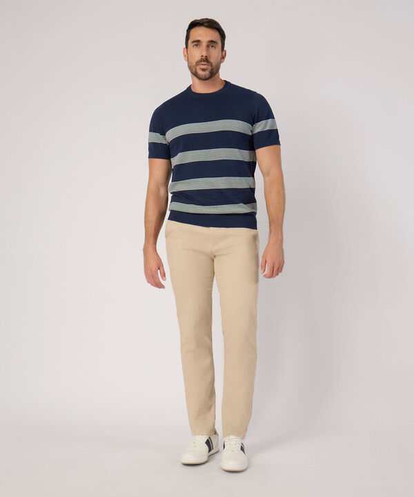 Camiseta A Rayas Manga Corta  image number null